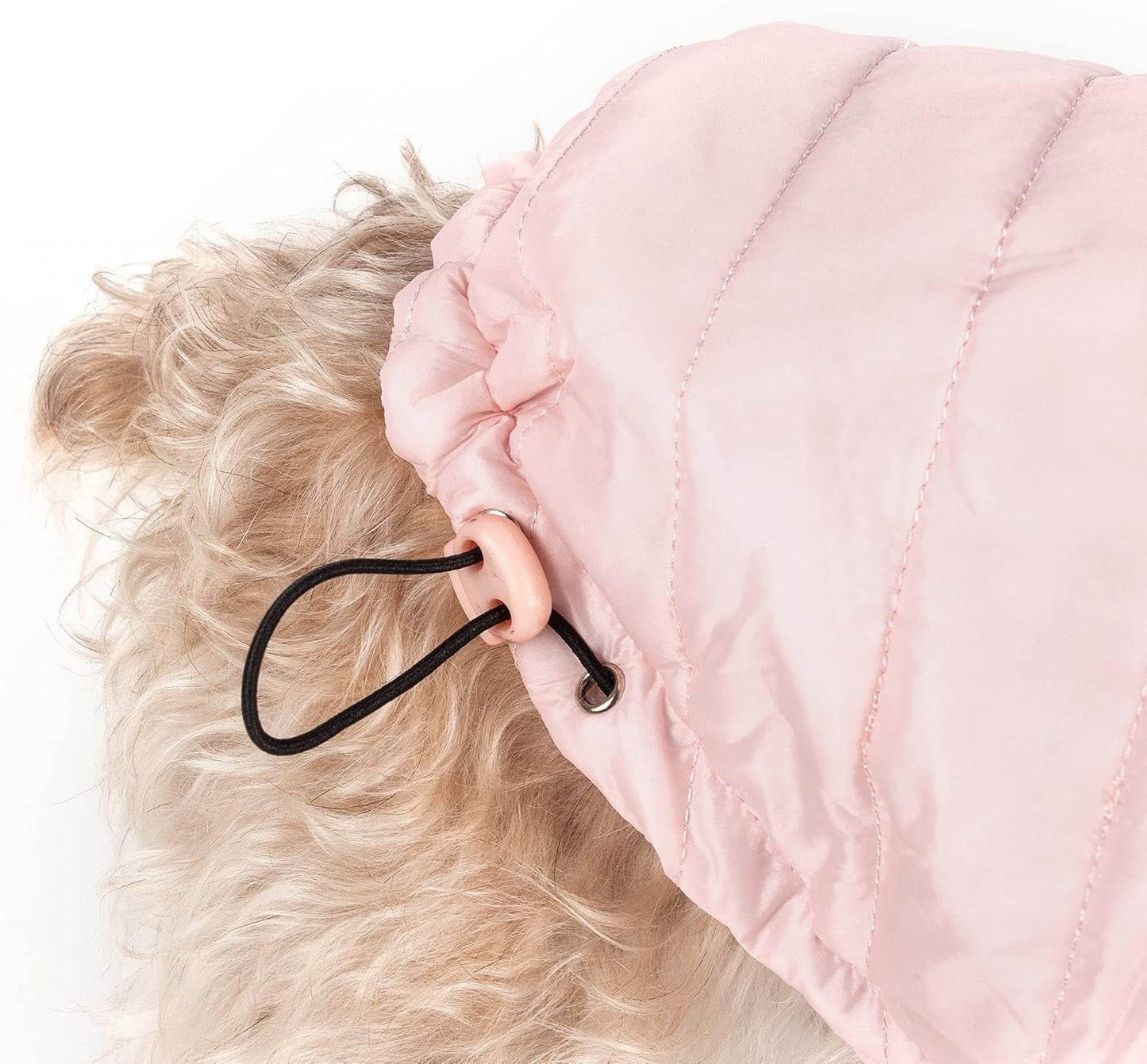 Light Pink Dog Winter Coat – Warm Padded Jacket for Small Dogs | Elastic Hem + Windproof Design + Easy On/Off
